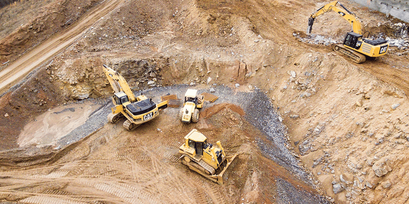 mining work in pit